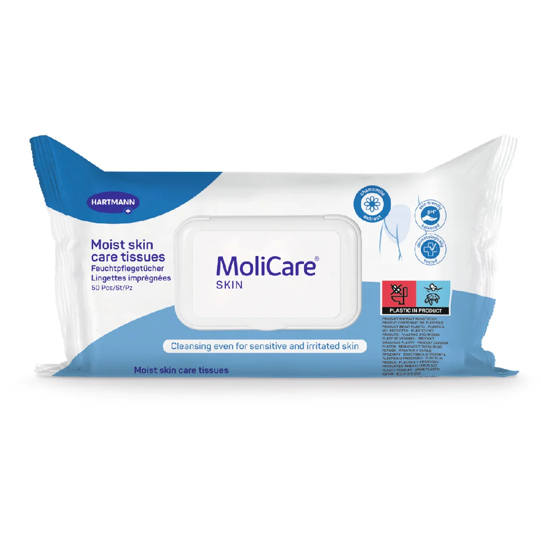Servetele umede pentru ingrijirea pielii MoliCare Skin, 50 bucati, Hartmann