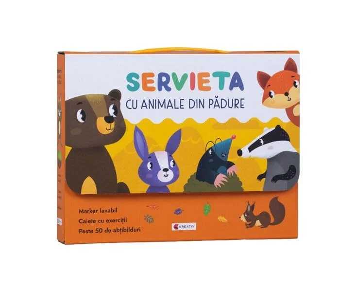 Servieta cu animale din pădure - Paperback - Kreativ