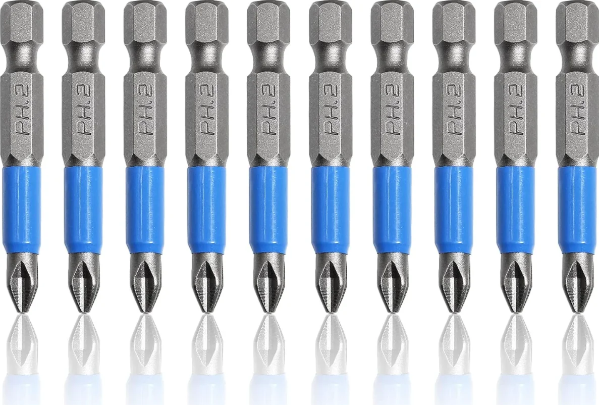 Set 10 Biti 50mm - Biti Surubelnita Magnetici S2 PH2