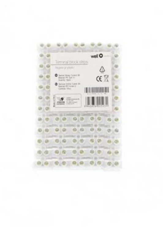 Set 10 buc reglete plastic 6MMP 6A forma U, ELCONN-6/U-WL