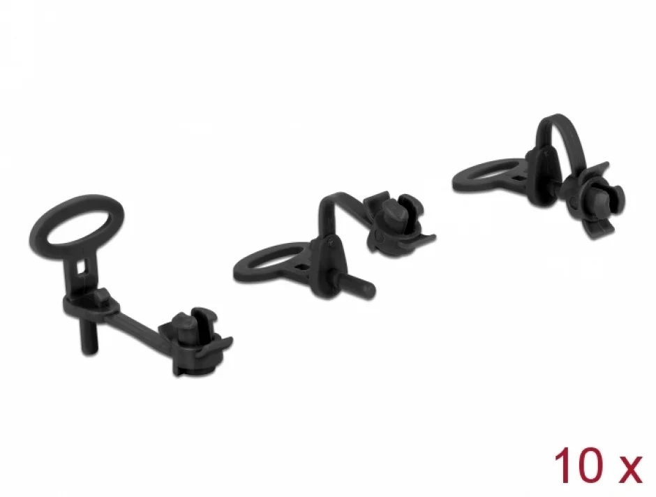 Set 10 bucati distantatoare pentru SSD M.2/PCB Negru, Delock 60190