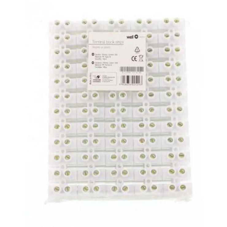 Set 12 buc reglete plastic 6MMP 6A forma H, ELCONN-6/H-WL