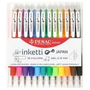 Set 12 pixuri cu gel PENAC Inketti 0.5mm - culori asortate