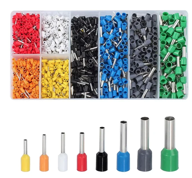 Set 1200 Conectori de sertizare pentru virole de sarma Conector de linie terminala