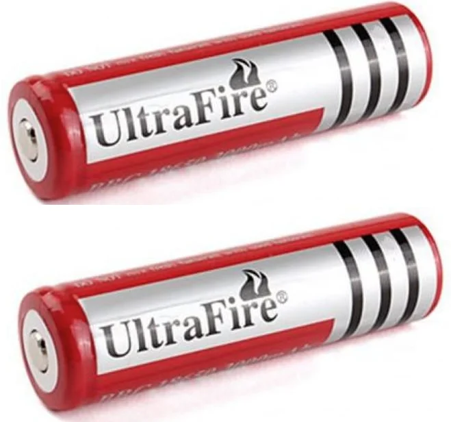 Set 2 Acumulatori UltraFire 18650 4200 mAh 3.7V ROSII