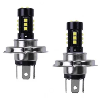 Set 2 Becuri auto H4 15 LED 160W 6000K 9600 lumeni