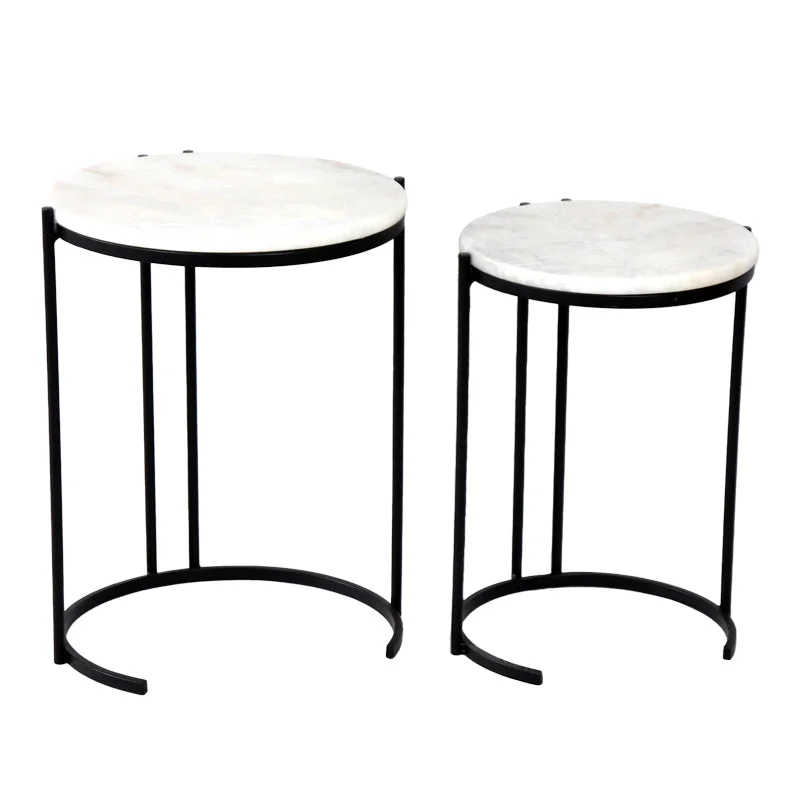 Set 2 masute laterale Luxere  Negru 40x40x54 cm