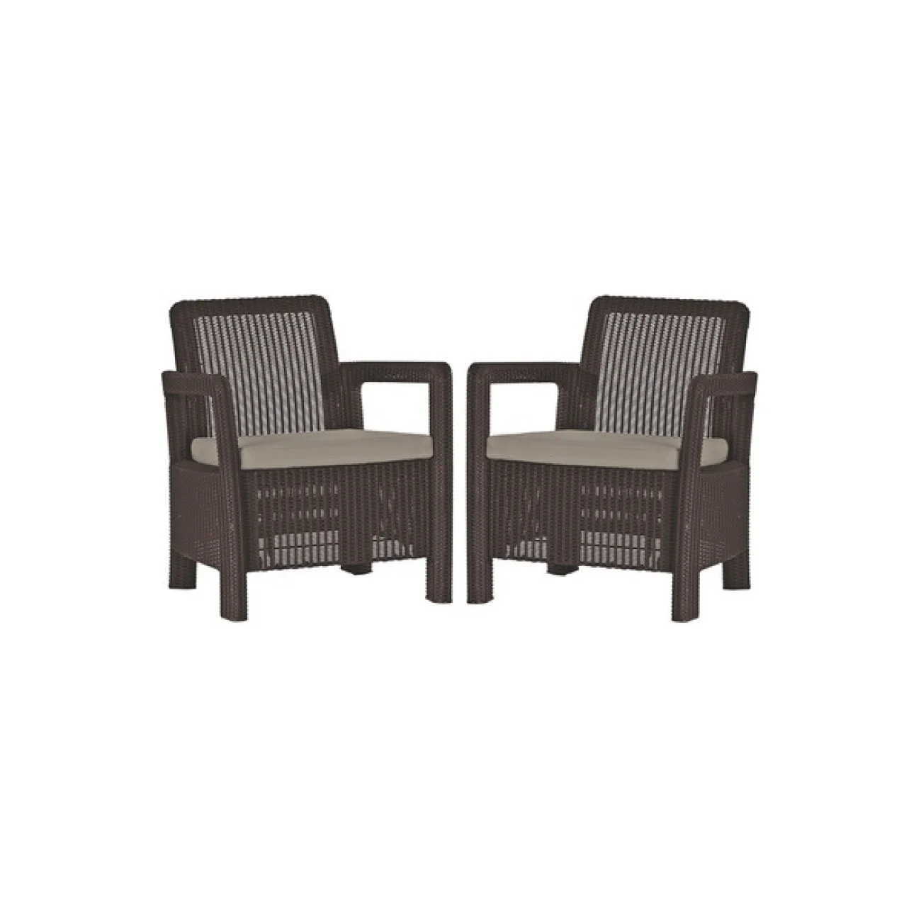 Set 2 scaune gradina Tarifa Maro/Gri-Taupe