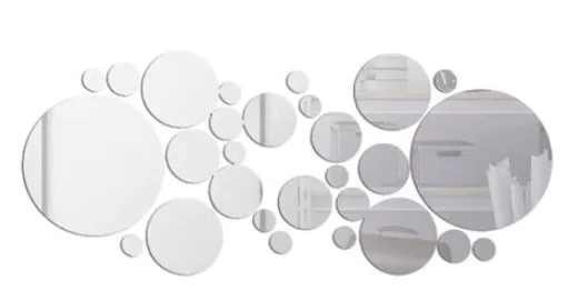 Set 30 Oglinzi decorative din Sticla Acrilica pentru design interior model rotund