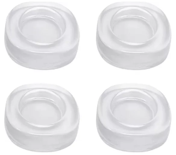 Set 4 picioruse TRANSPARENTE din silicon antivibratie pentru masina de spalat