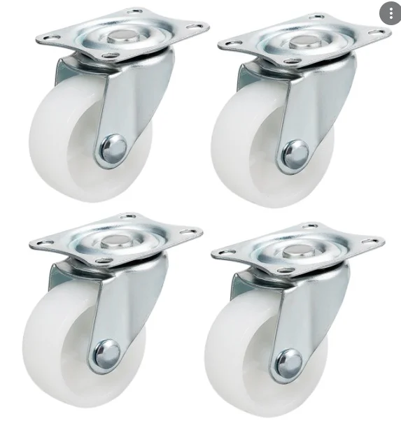 Set 4 Roti 40mm ALBE Pivotante  ROTILE culoarea alba