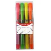 Set 4 textmarkere cu cerneala PENAC Liqliner, varf 1-4 mm, culori (orange, yellow, green, red)