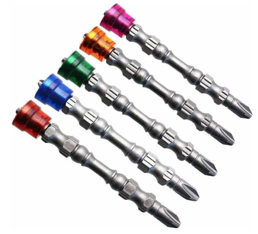 Set 5 Biti de surubelnita magnetica PH2 Otel Multicolor