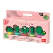 Set 5 radiere parfumate Free Hugs, Cactus, Legami