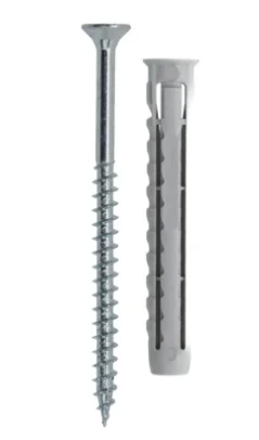 Set 50 Dibluri universale din plastic cu suruburi 8 x 60 mm