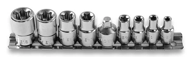 Set 9 Tubulare SINA Chei Torx Interior 1/4" si 3/8"