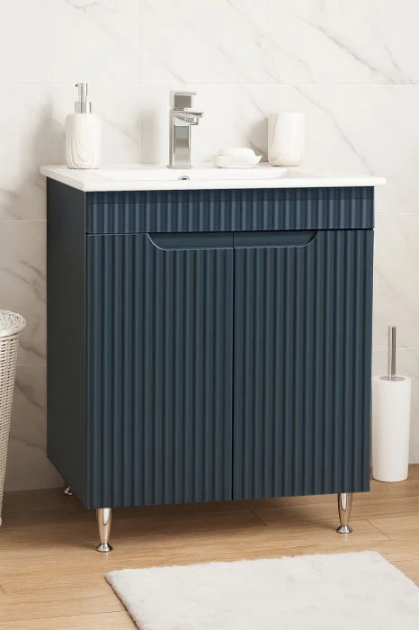 Set Baza front MDF si Lavoar seria 033, 60 cm, antracit