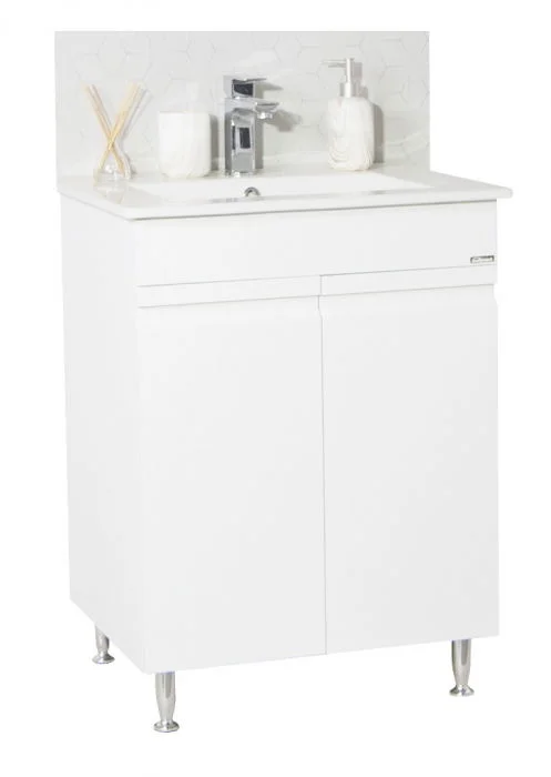 Set Baza front MDF si Lavoar seria 086, 60 cm, alb