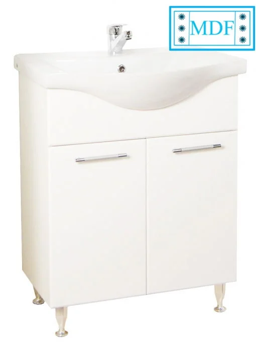 Set Baza front MDF si Lavoar seria 152, 65 cm, alb