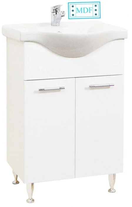 Set Baza front MDF si Lavoar seria 153, 55 cm, alb