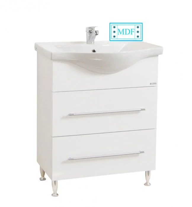 Set Baza front MDF si Lavoar seria 187, 65 cm, alb