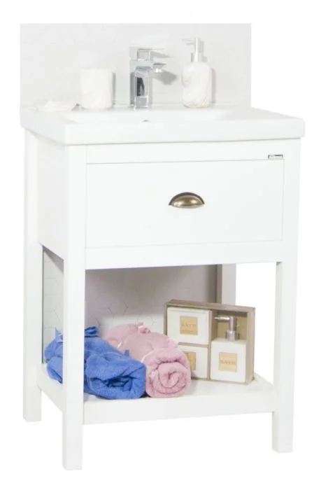 Set Baza front MDF si Lavoar seria 720, 60 cm, alb