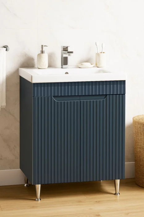 Set Baza front MDF si Lavoar seria 733, 60 cm, antracit