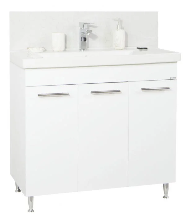 Set Baza front MDF si Lavoar seria 754, 80 cm, alb