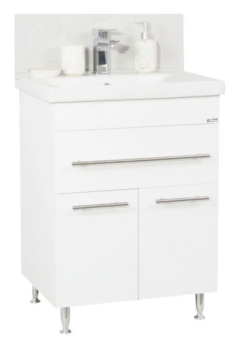 Set Baza front MDF si Lavoar seria 765, 60 cm, alb