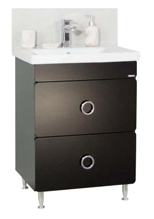 Set Baza front MDF si Lavoar seria 780, 60 cm, negru