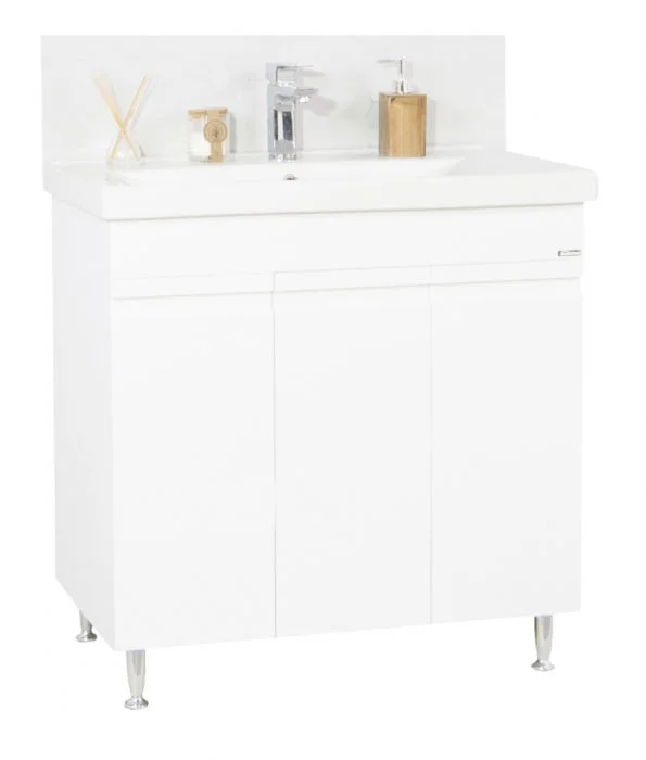 Set Baza front MDF si Lavoar seria 786, 80 cm, alb