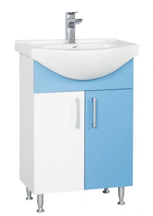 Set Baza si Lavoar seria 001, eco, 55 cm, bleu