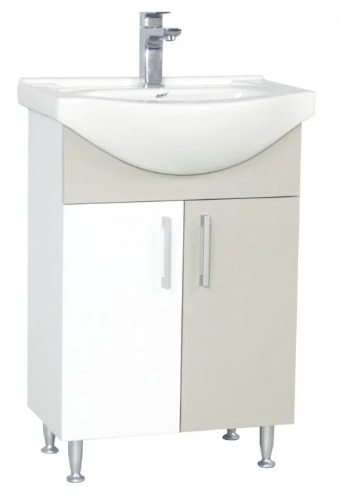 Set Baza si Lavoar seria 001, eco, 55 cm, taupe