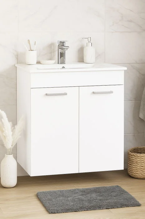 Set Baza si Lavoar seria 067, suspendata, 60 cm, alb