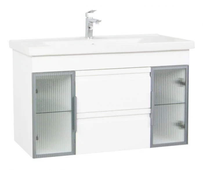 Set Baza si Lavoar, seria 758, 100 cm, alb