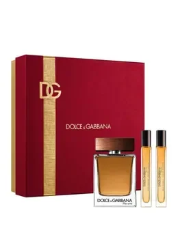 Set cadou Dolce Gabbana The One for Men (Apa de toaleta, 100 ml + Apa de toaleta, 10 ml + Apa de parfum, 10 ml), pentru barbati