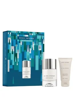 Set cadou Issey Miyake Le Sel d'Issey (Apa de toaleta, 50 ml + Gel de dus, 50 ml), pentru barbati