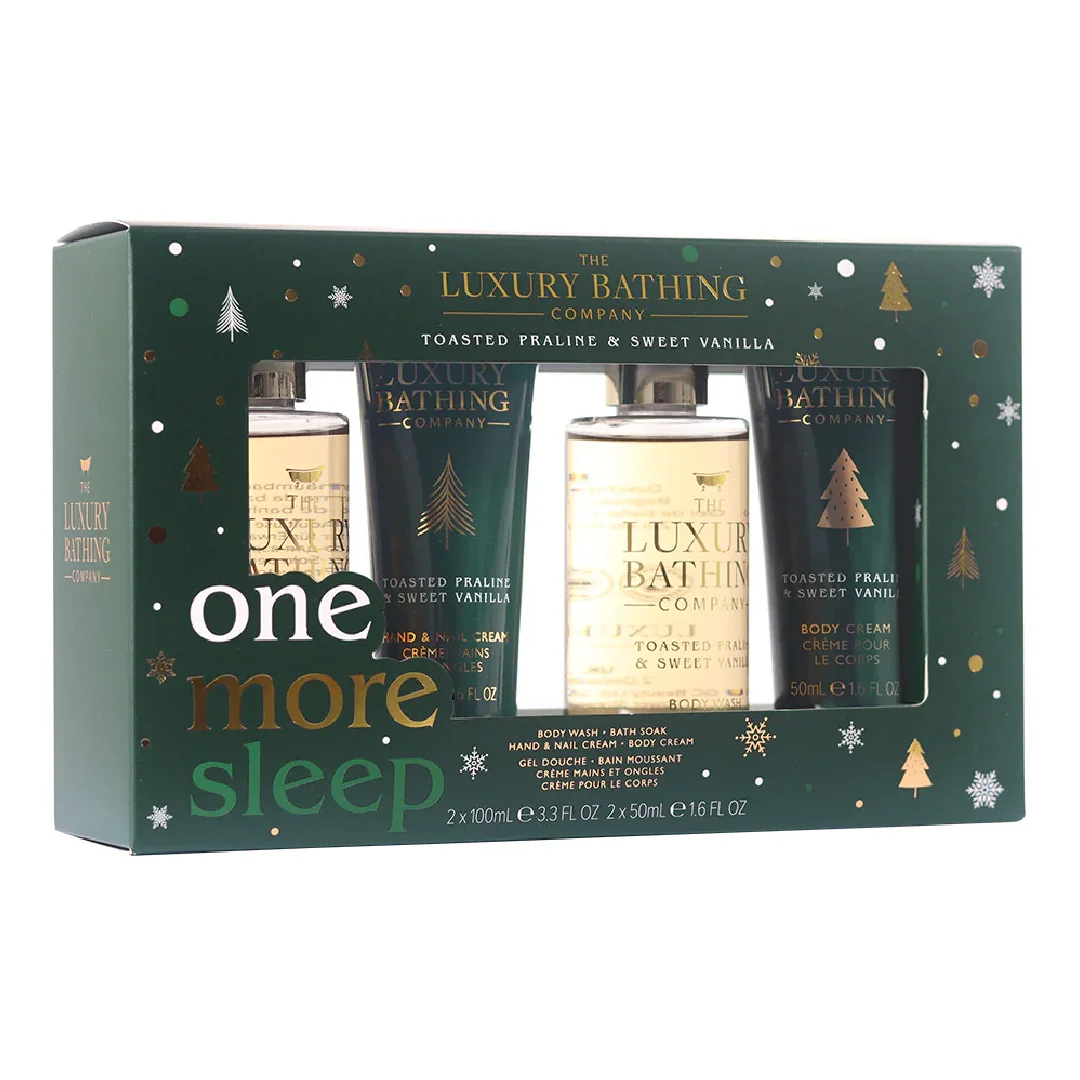 Set Cadou One More Sleep, Toasted Praline & Sweet Vanilla, 4 articole, The Luxury Bathing Company