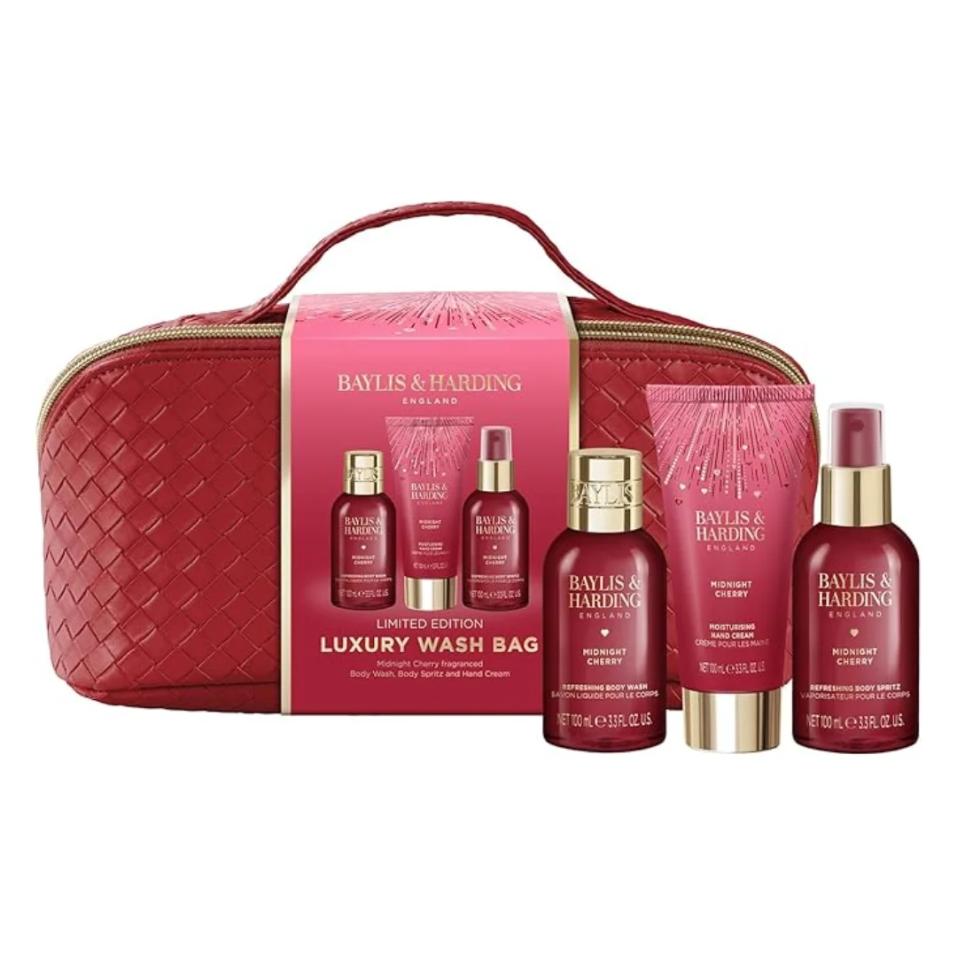 Set cadou pentru ingrijirea corpului Midnight Cherry Luxury, 4 piese, Baylis&Harding