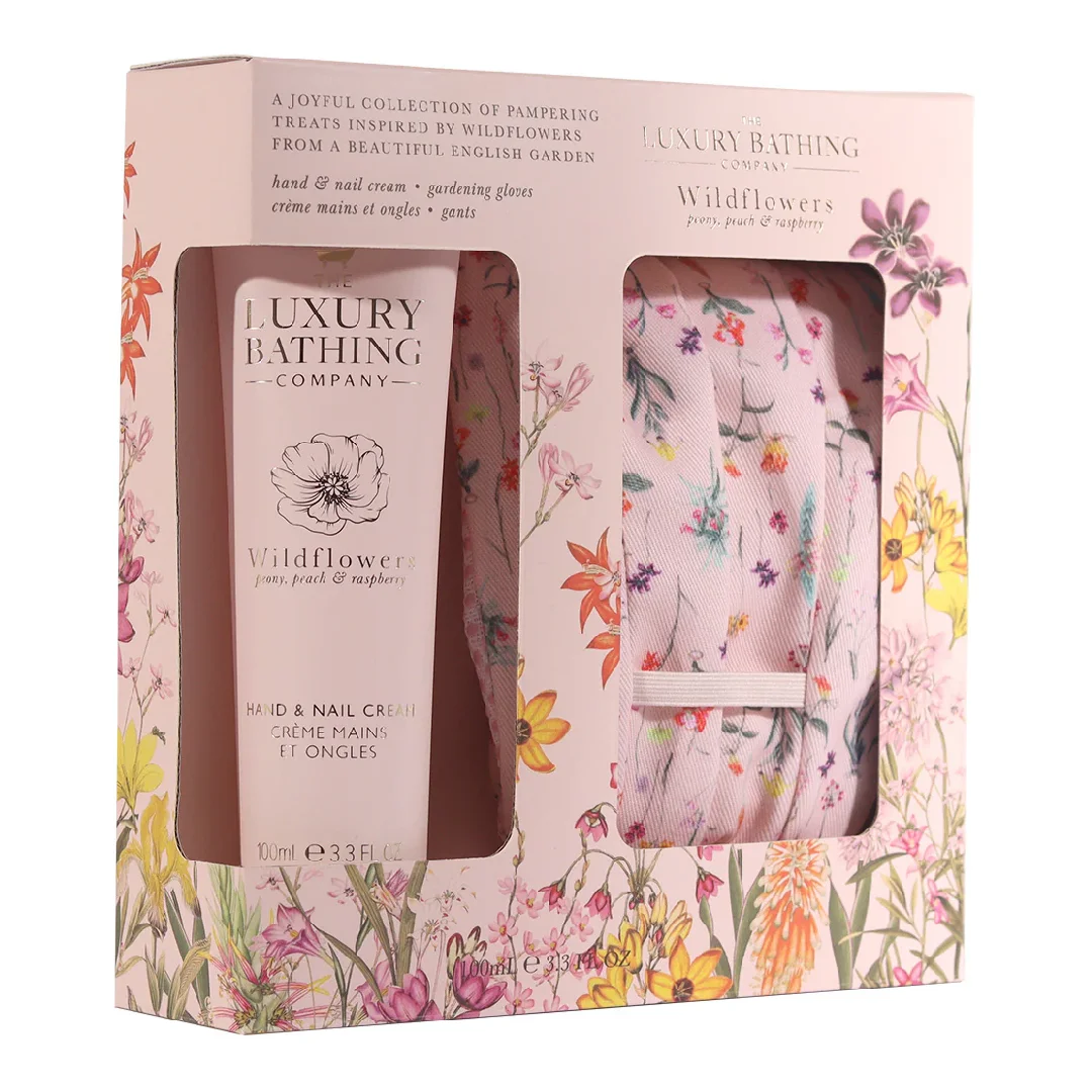 Set cadou Perfect Duo, Wildflowers, Peony, Peach & Raspberry, 2 articole, The Luxury Bathing Company