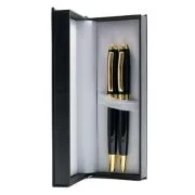 Set cadou stilou + pix Cresco Symphony 850005 SY-03, corp metalic negru clips auriu