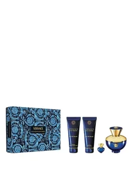 Set cadou Versace Dylan Blue pour Femme (Apa de parfum, 100 ml + Apa de parfum, 5 ml + Lotiune pentru corp, 100 ml + Gel de dus, 100 ml), pentru femei