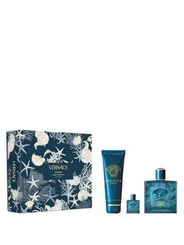 Set cadou Versace Eros (Parfum 100 ml + Parfum 5 ml + Gel de dus, 150 ml), pentru femei