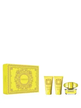 Set cadou Versace Yellow Diamond (Apa de toaleta 50 ml + Lotiune de corp 50 ml + Gel de dus 50 ml), pentru femei