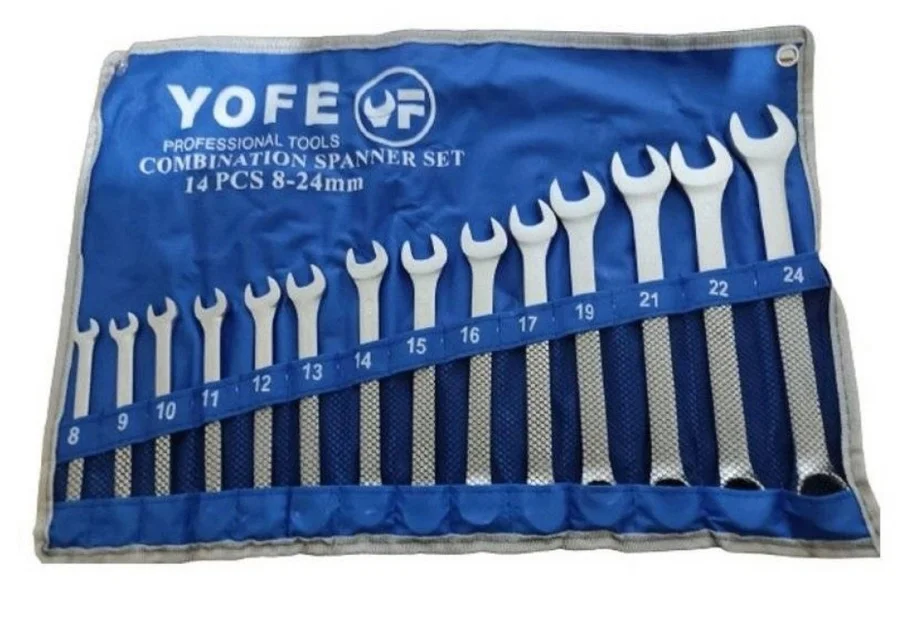 Set chei combinate fixe si inelare Yofe 14 piese  8 - 24 mm