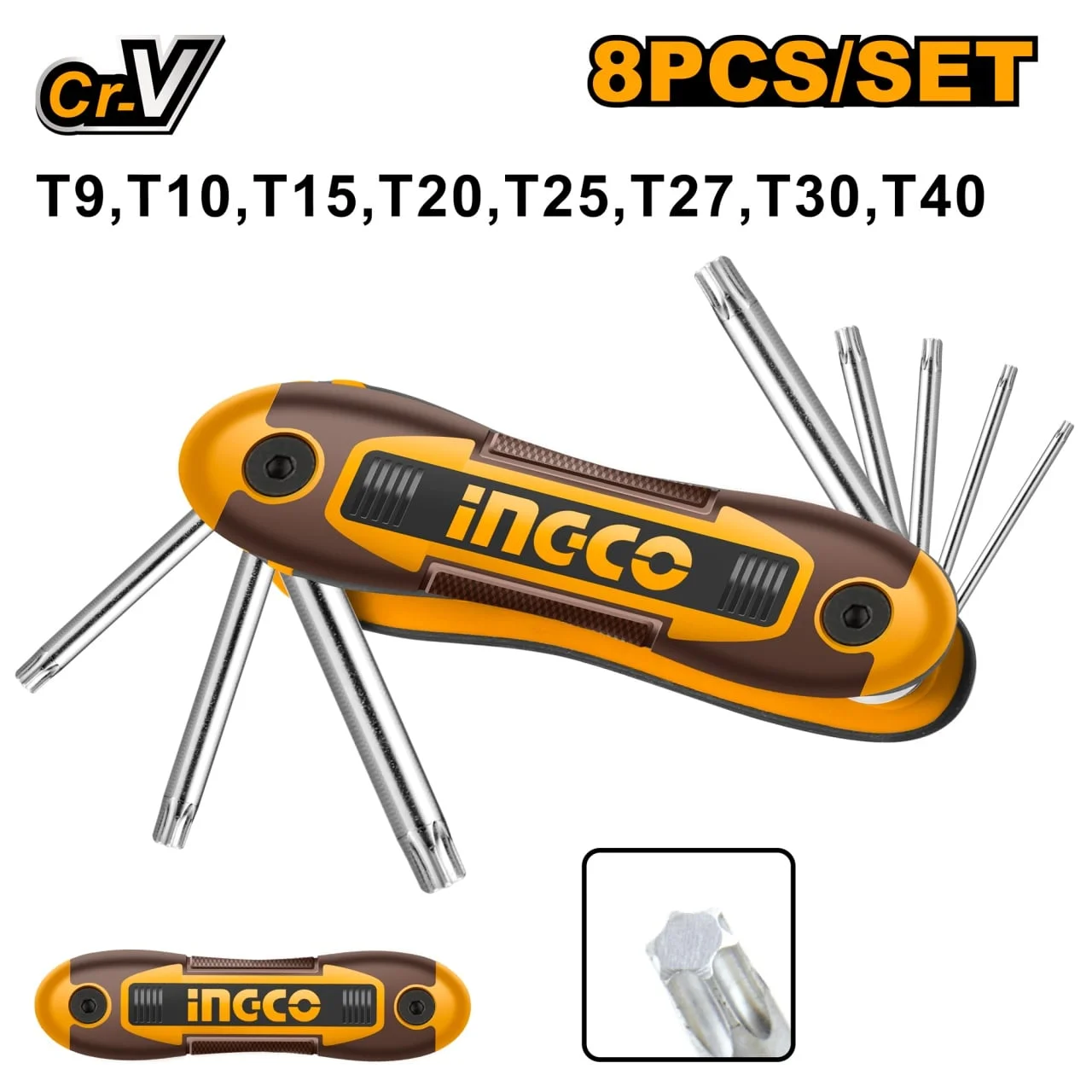 SET CHEI TORX T9-T40 MULTIFUNCTIONAL INGCO HHK14083
