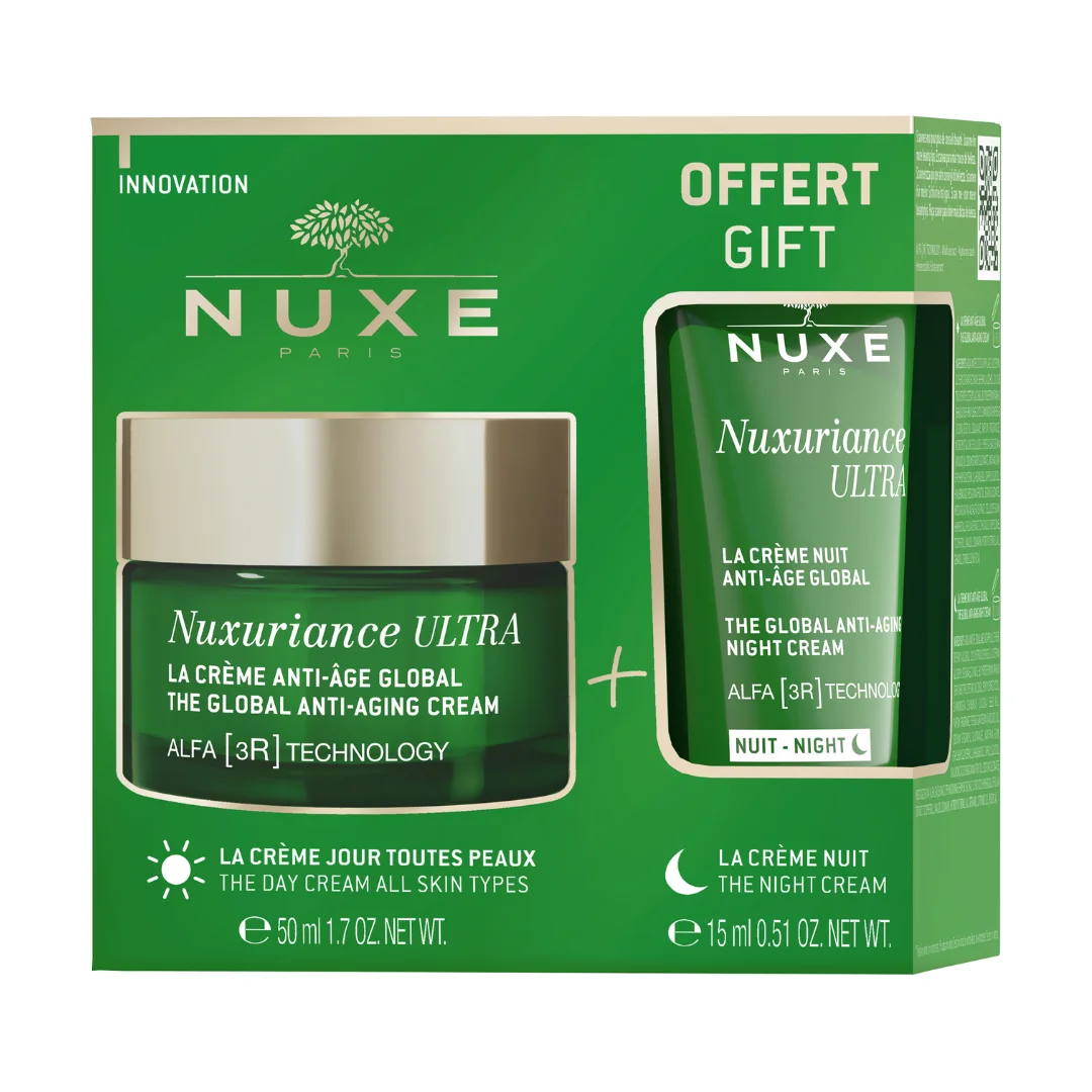 Set Crema antirid de zi, 50 ml + Crema de noapte, 15 ml Nuxuriance Ultra, Nuxe