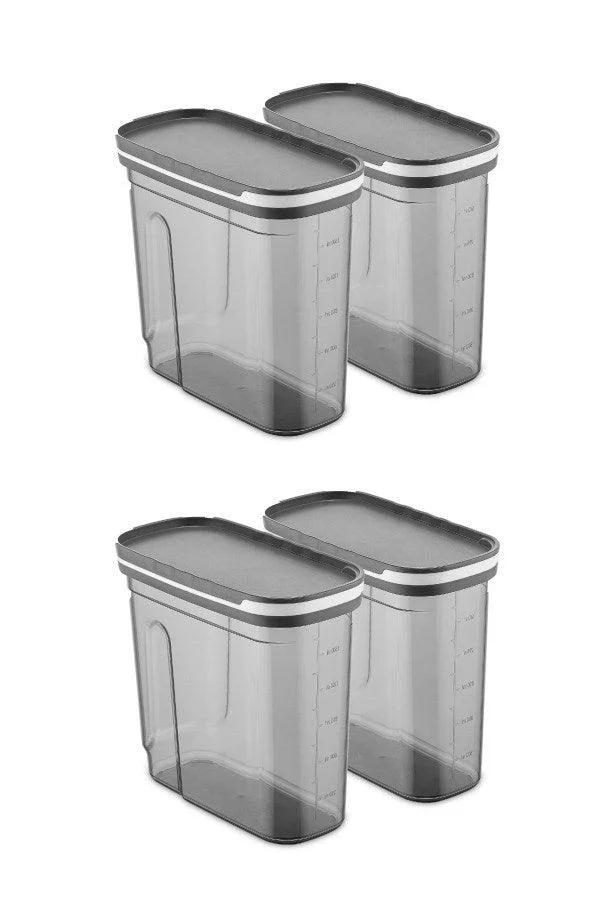 Set cutie de depozitare, Gri, 9 x 19 x 18 cm