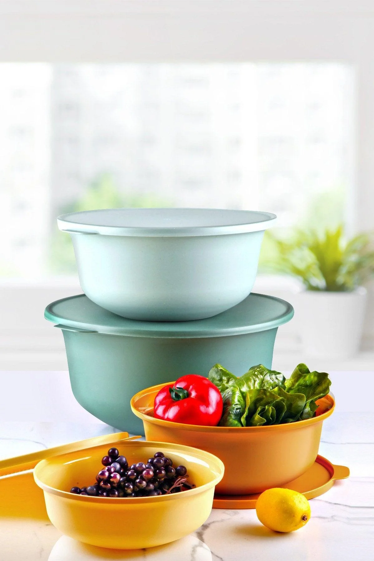 Set cutie de depozitare, Verde, 35x20x35 cm