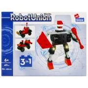 Set de constructie Alleblox Robot Union - robot S 3 in 1 diverse modele, 6+
